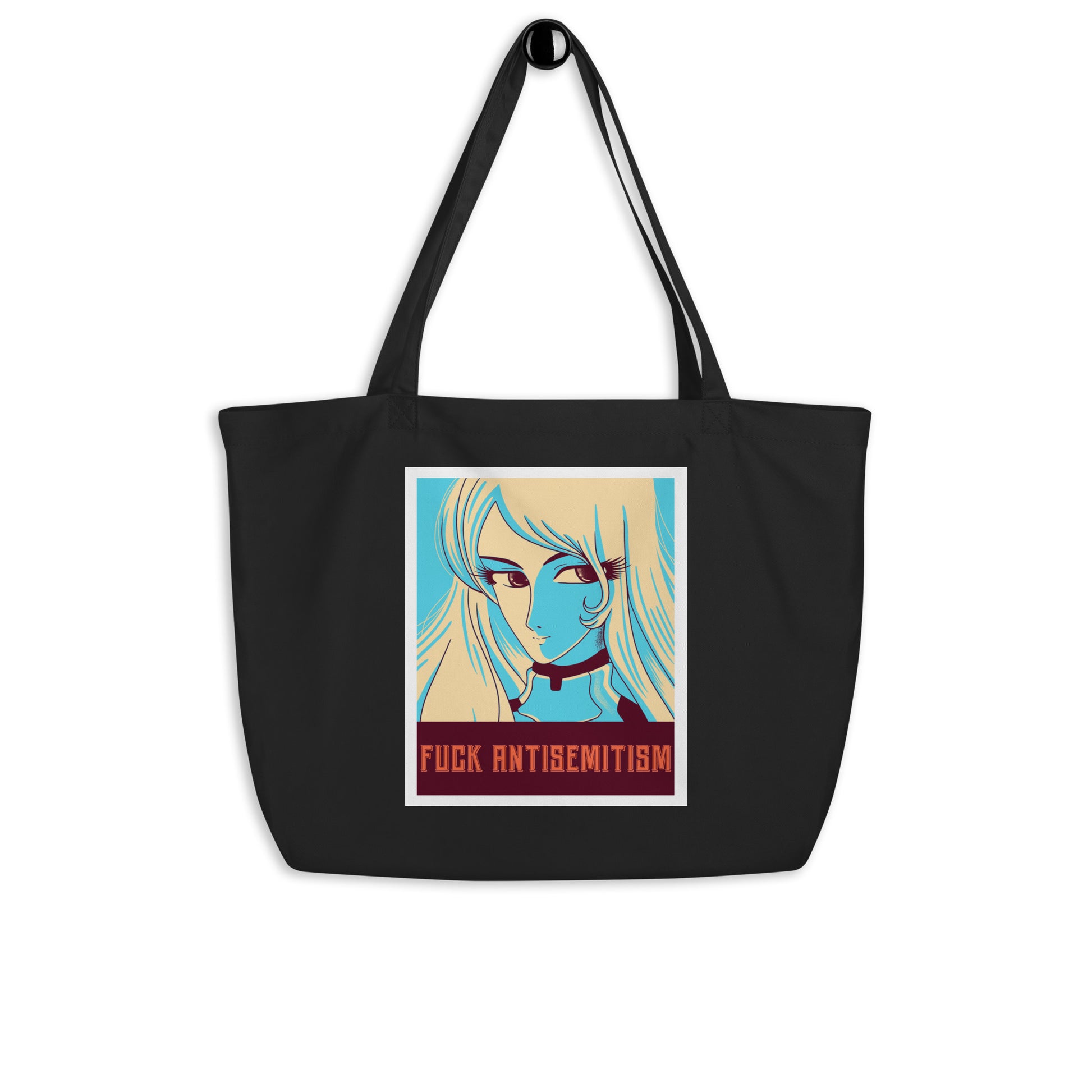 Anime Hero | Antisemitism | Large Organic Tote Bag