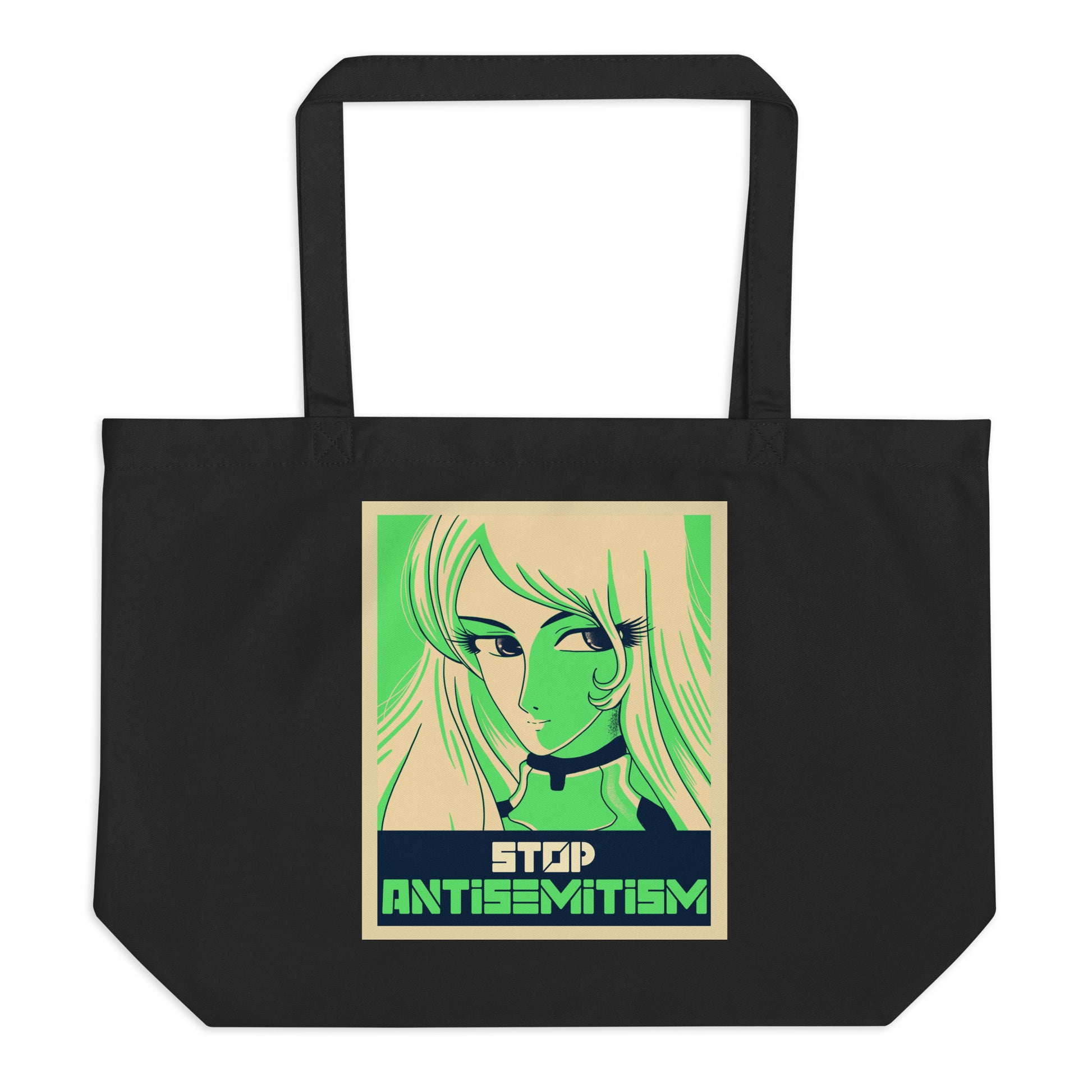 Anime Hero | Antisemitism | Large Organic Tote Bag Jouparty