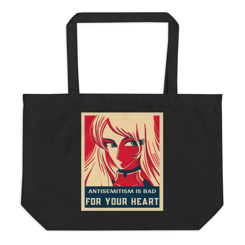 Anime Hero | Antisemitism | Large Organic Tote Bag