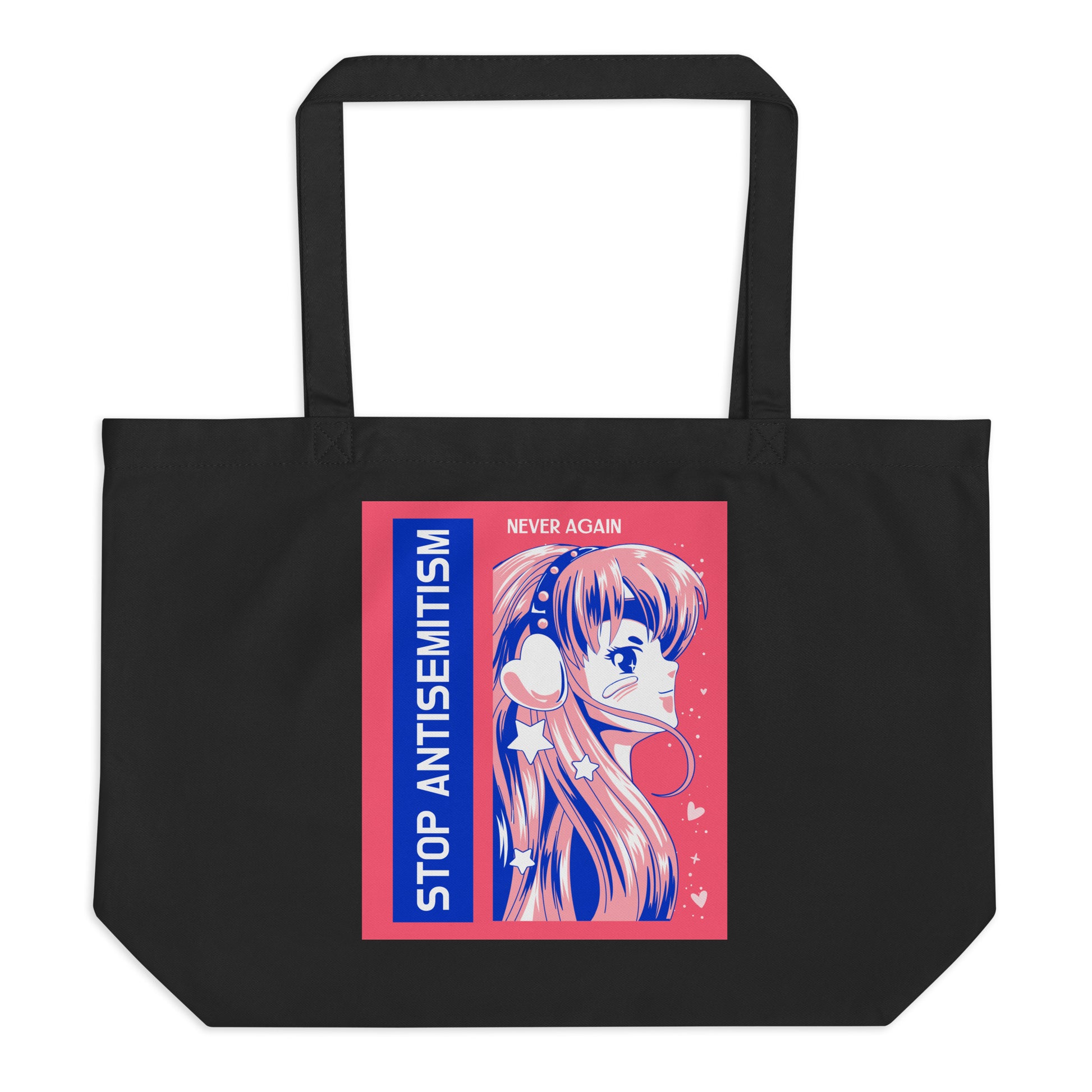 Girl Book | Antisemitism | Large Organic Tote Bag Jouparty