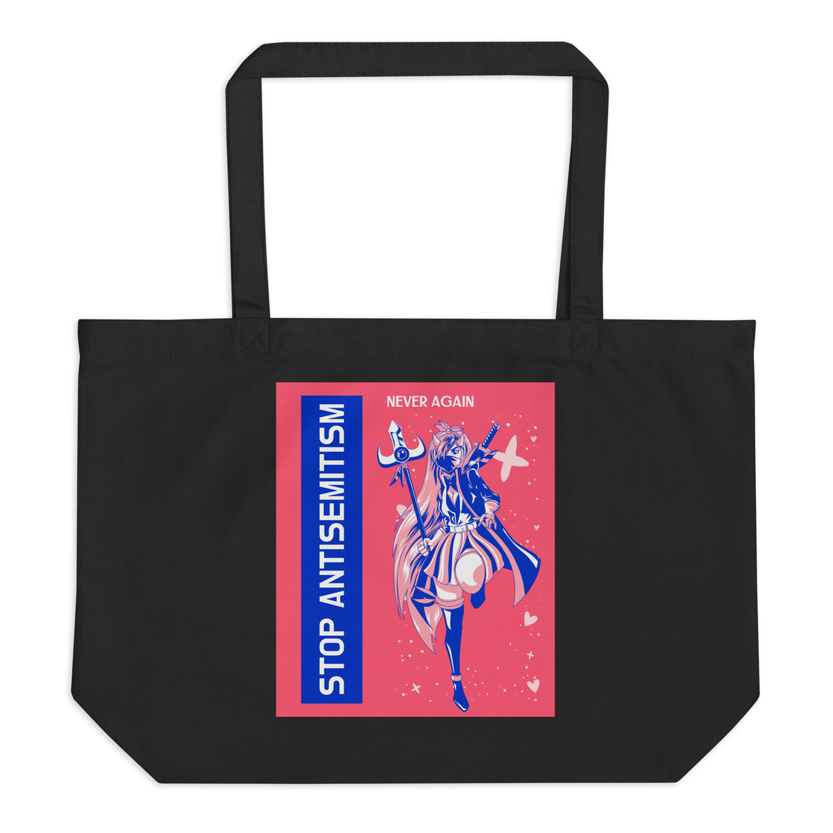 Girl Book | Antisemitism | Large Organic Tote Bag Jouparty