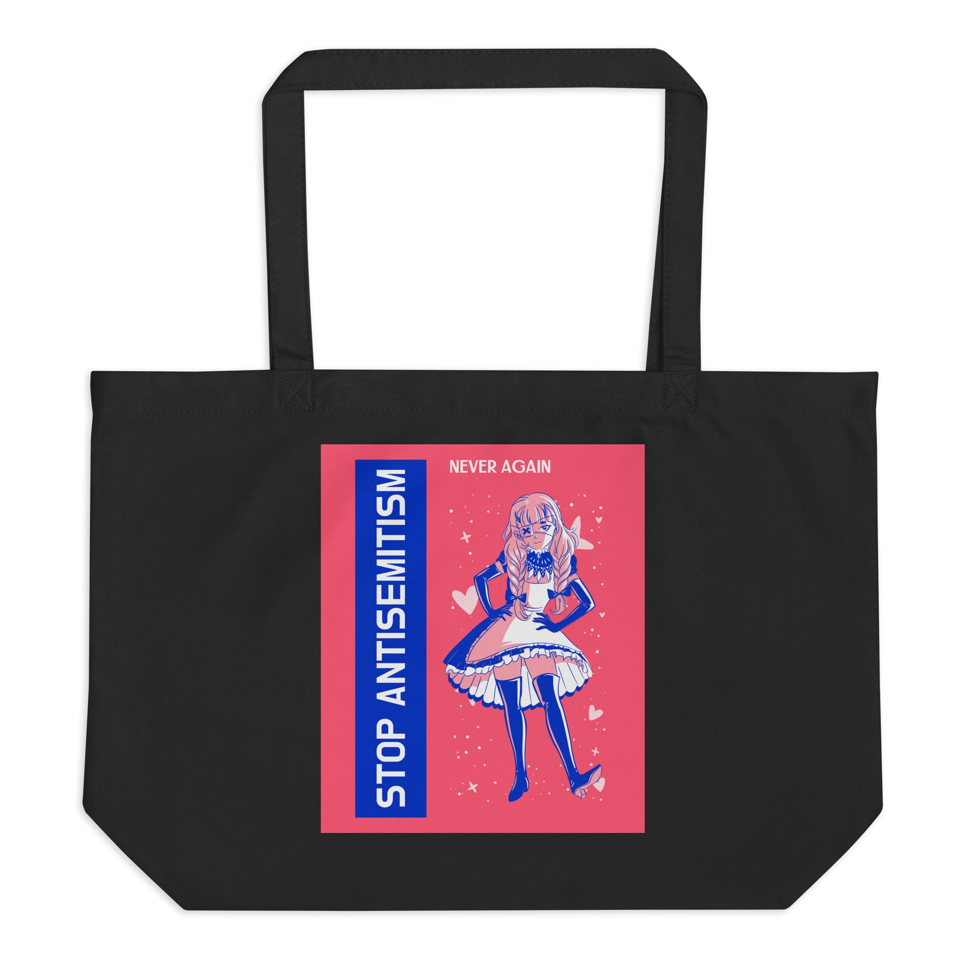 Girl Book | Antisemitism | Large Organic Tote Bag Jouparty