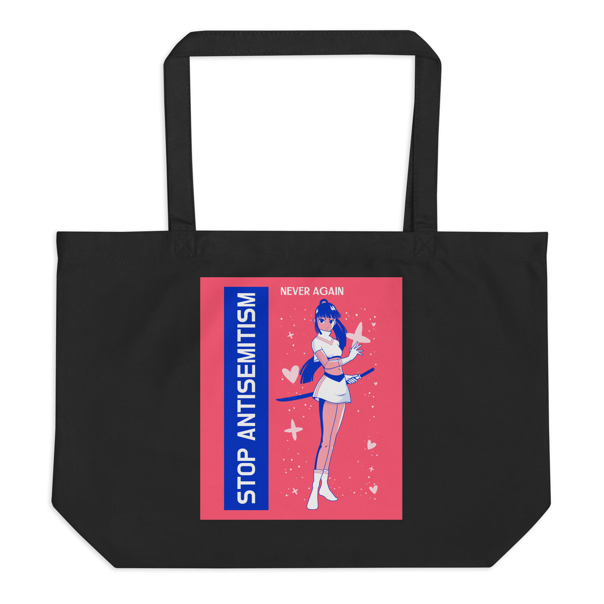 Girl Book | Antisemitism | Large Organic Tote Bag Jouparty