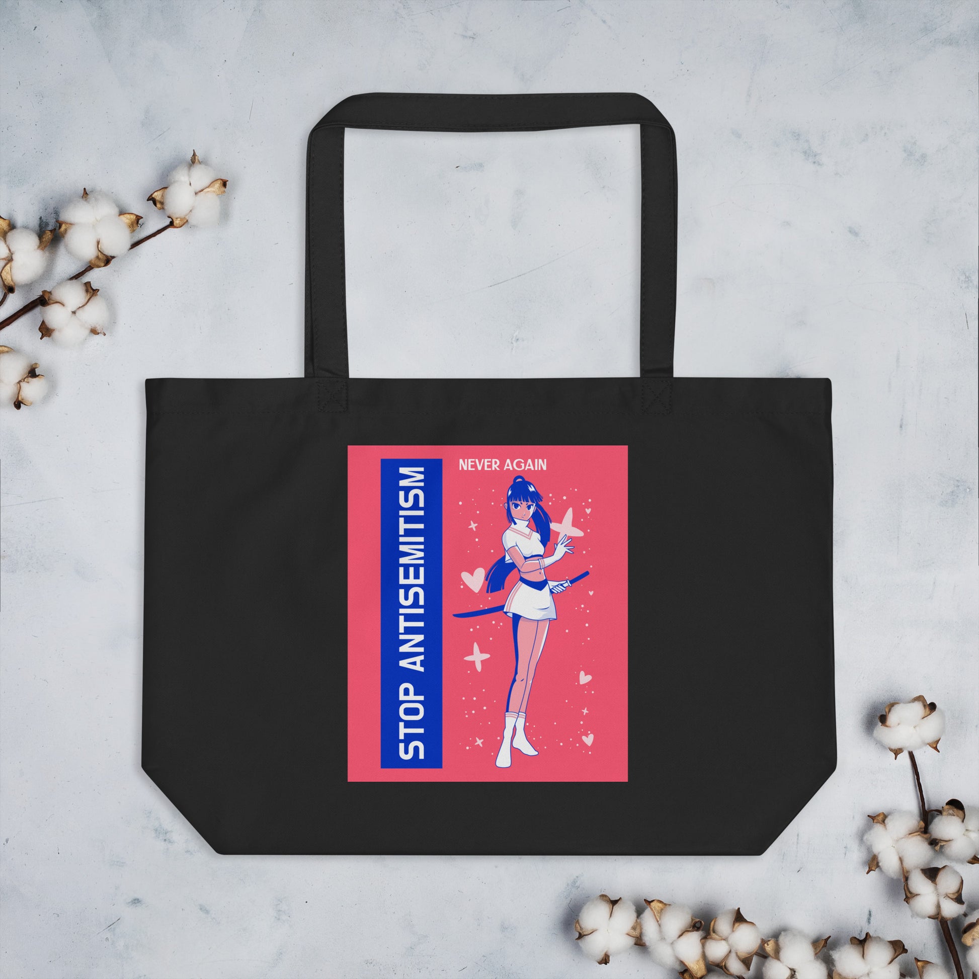 Girl Book | Antisemitism | Large Organic Tote Bag
