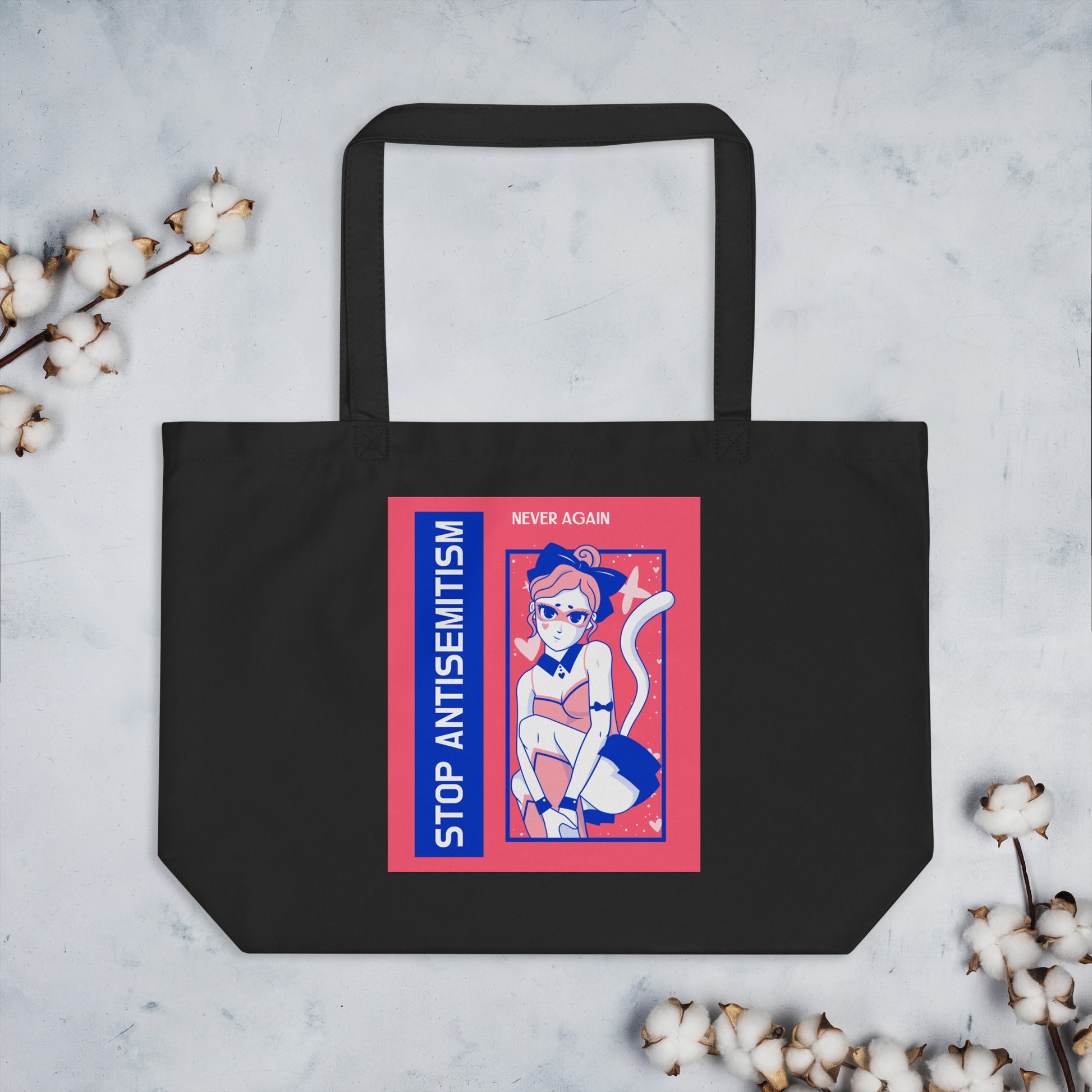 Girl Book | Antisemitism | Large Organic Tote Bag