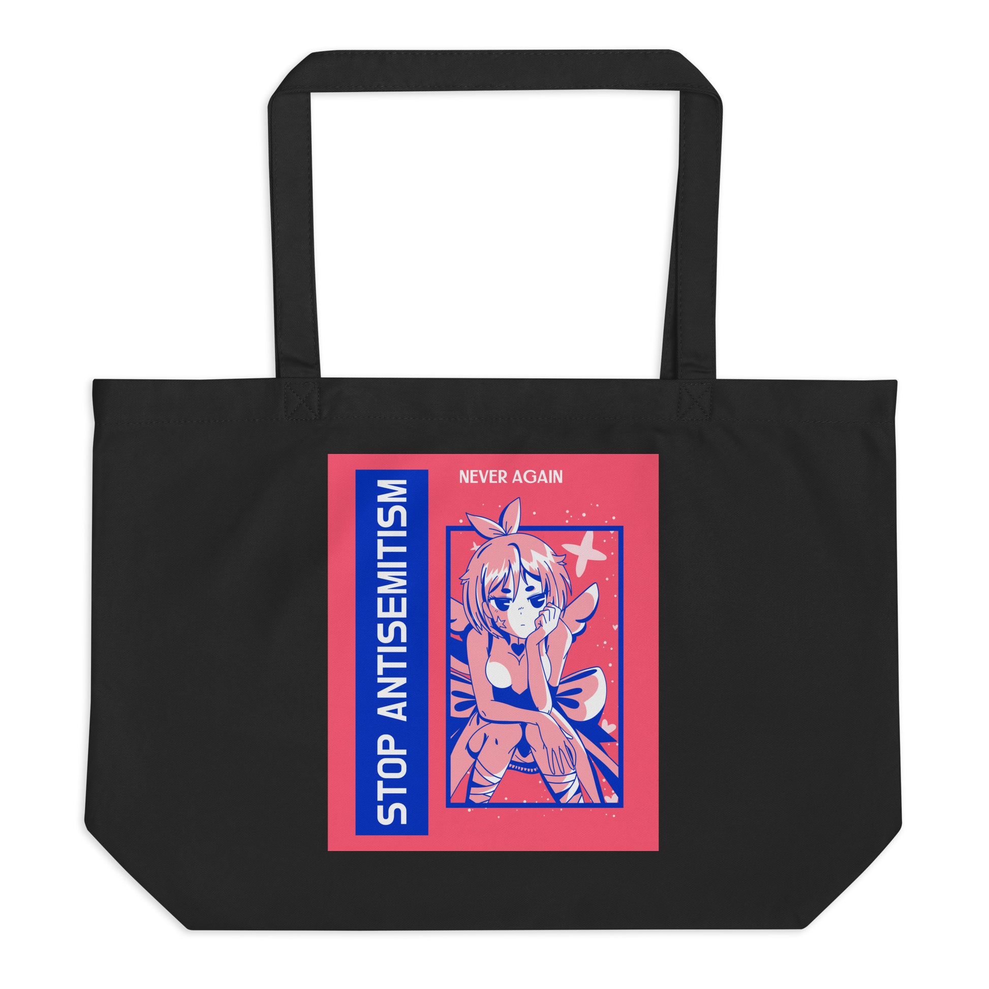 Girl Book | Antisemitism | Large Organic Tote Bag Jouparty