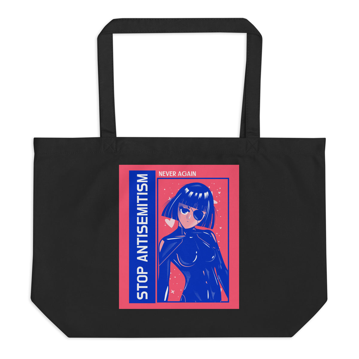 Girl Book | Antisemitism | Large Organic Tote Bag Jouparty