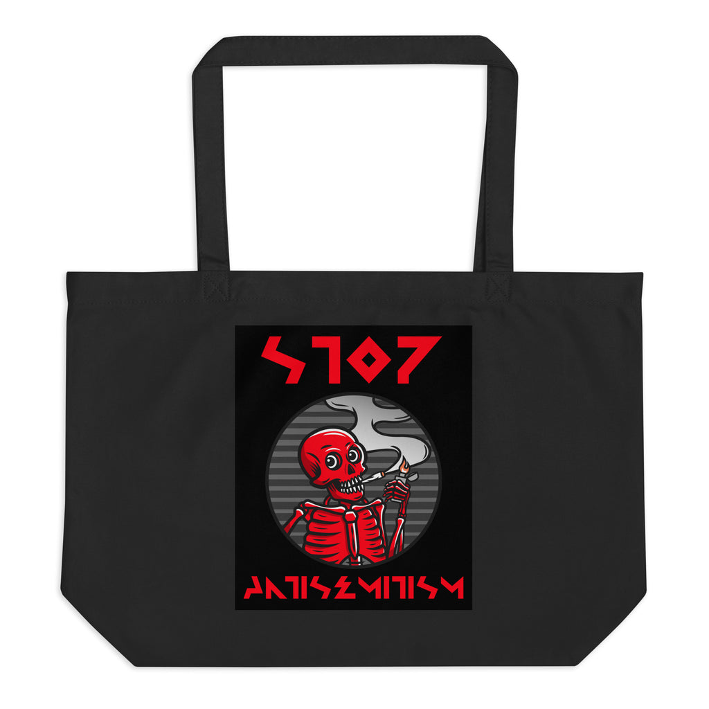 Red Fight | Antisemitism | Large Organic Tote Bag Jouparty