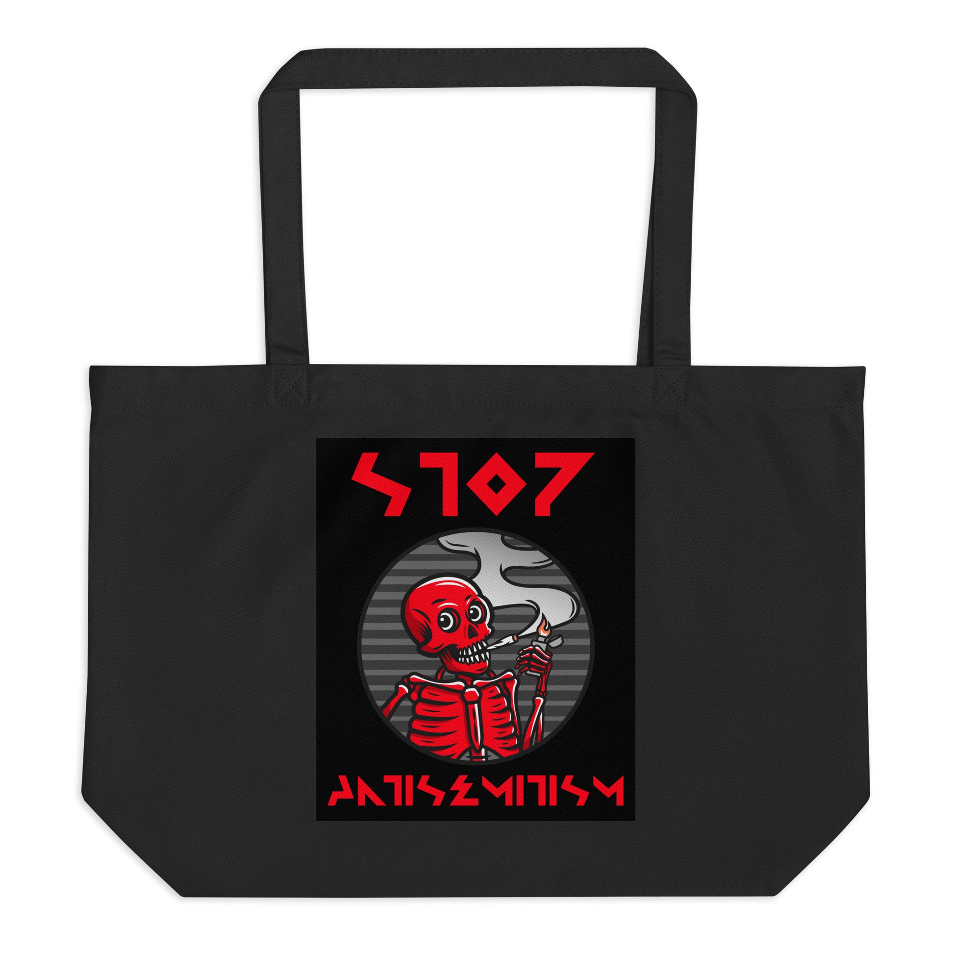 Red Fight | Antisemitism | Large Organic Tote Bag Jouparty