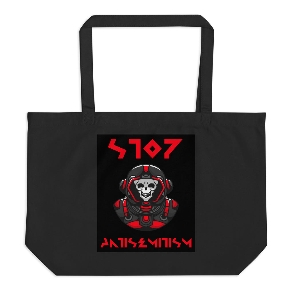 Red Fight | Antisemitism | Large Organic Tote Bag Jouparty