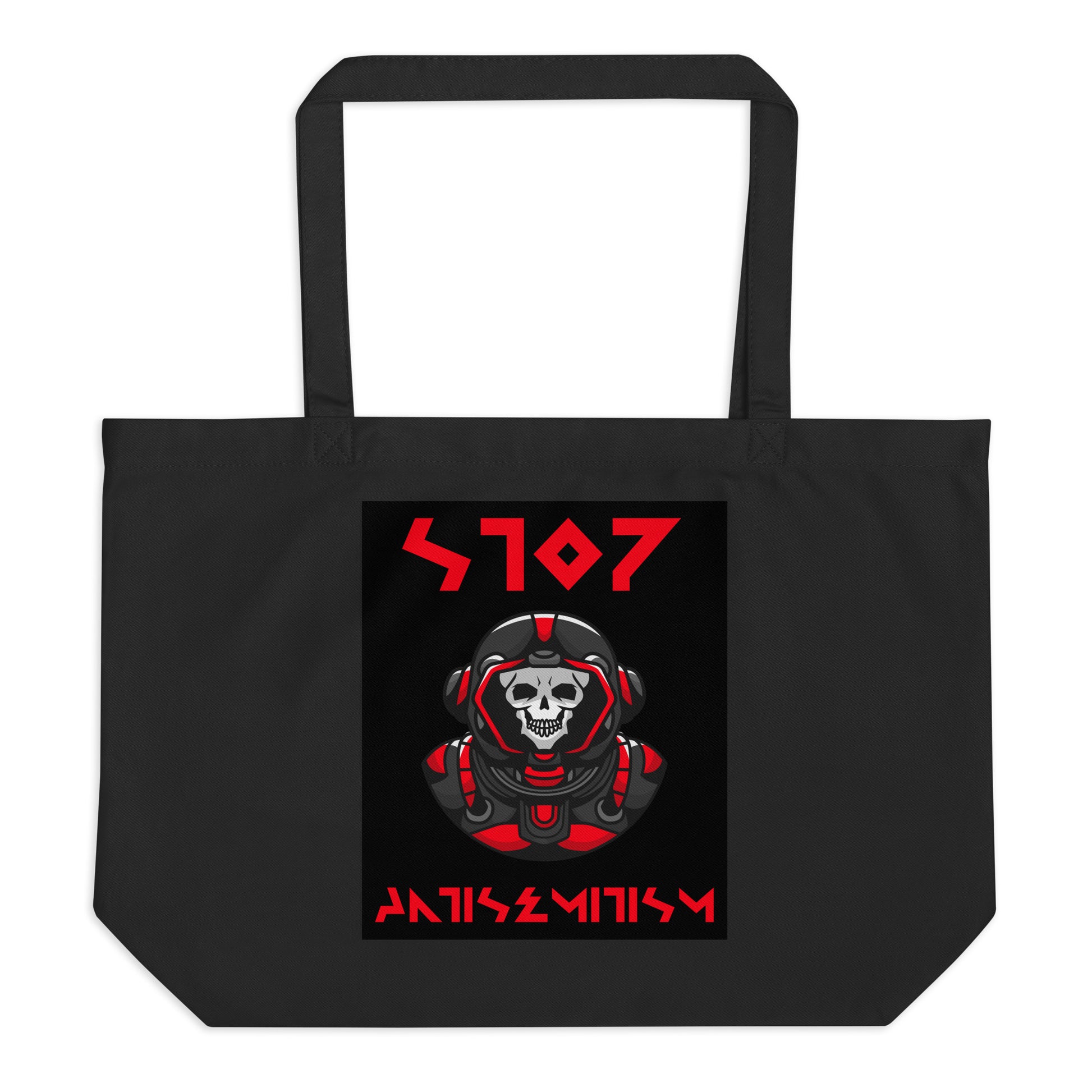 Red Fight | Antisemitism | Large Organic Tote Bag Jouparty