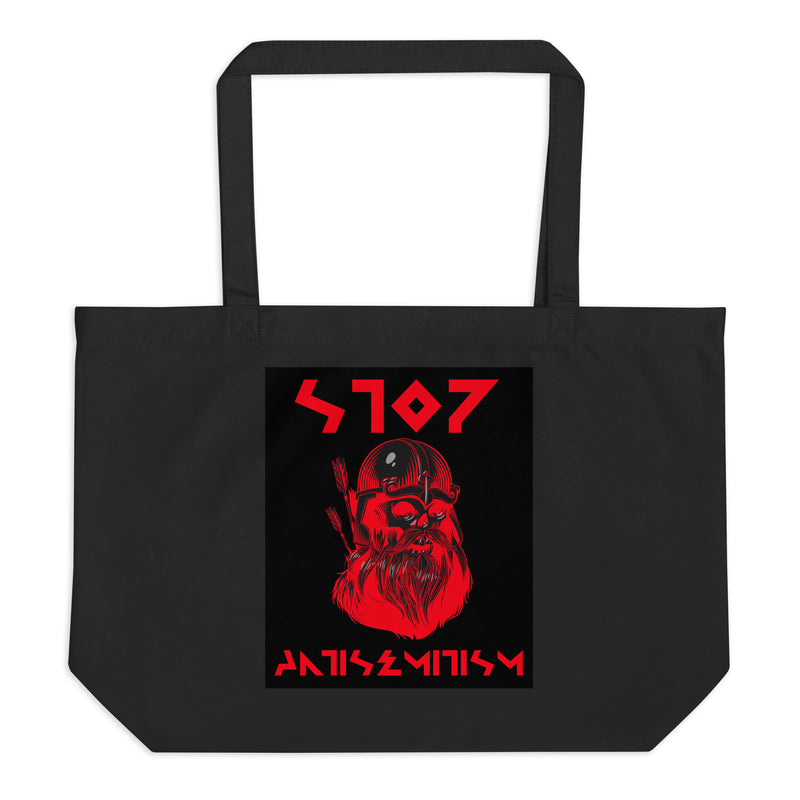 Red Fight | Antisemitism | Large Organic Tote Bag