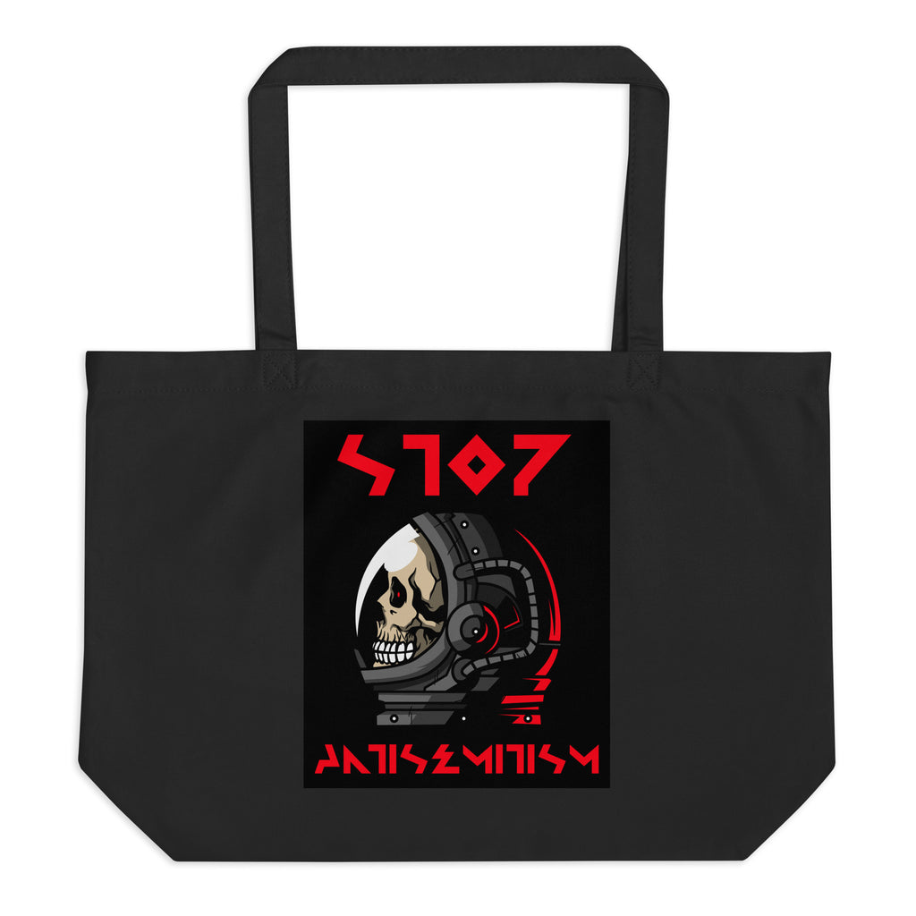 Red Fight | Antisemitism | Large Organic Tote Bag Jouparty