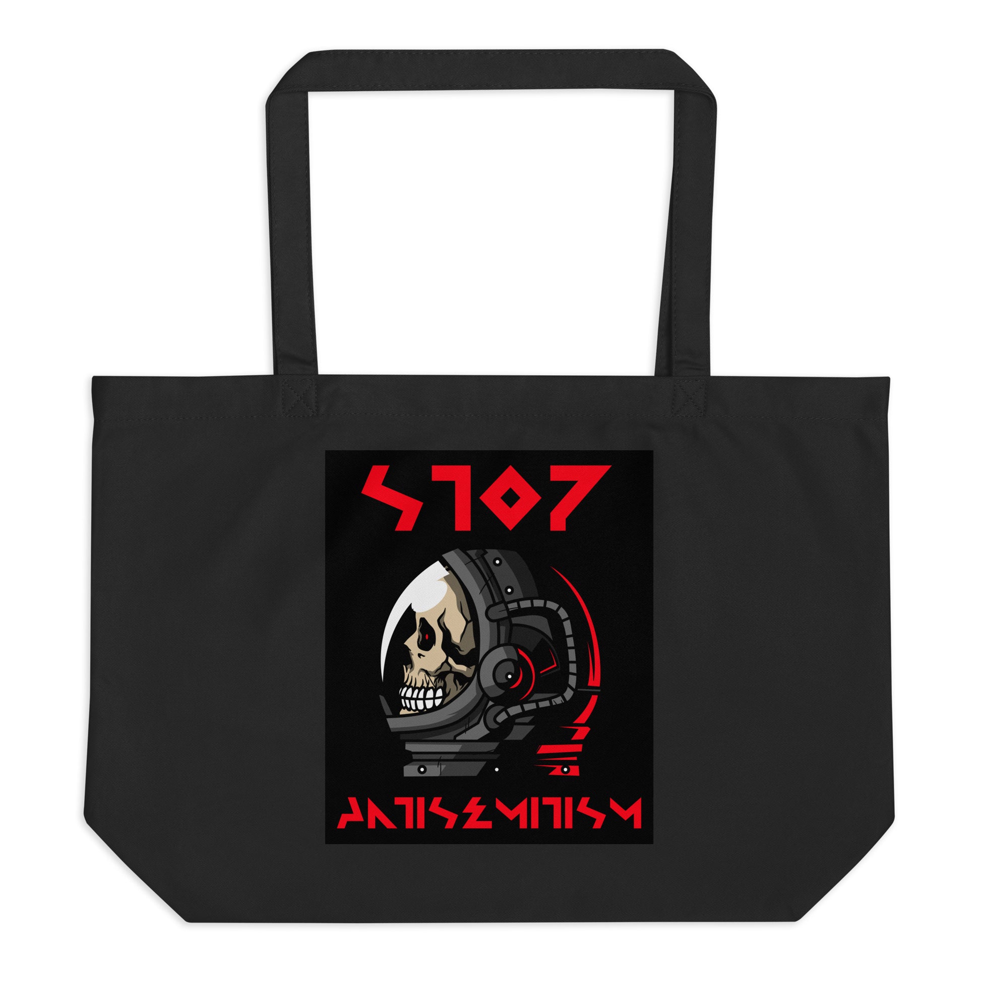 Red Fight | Antisemitism | Large Organic Tote Bag Jouparty
