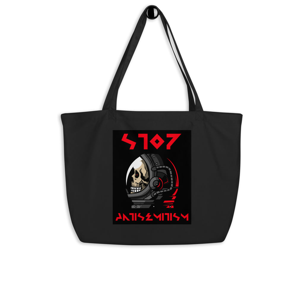 Red Fight | Antisemitism | Large Organic Tote Bag Jouparty