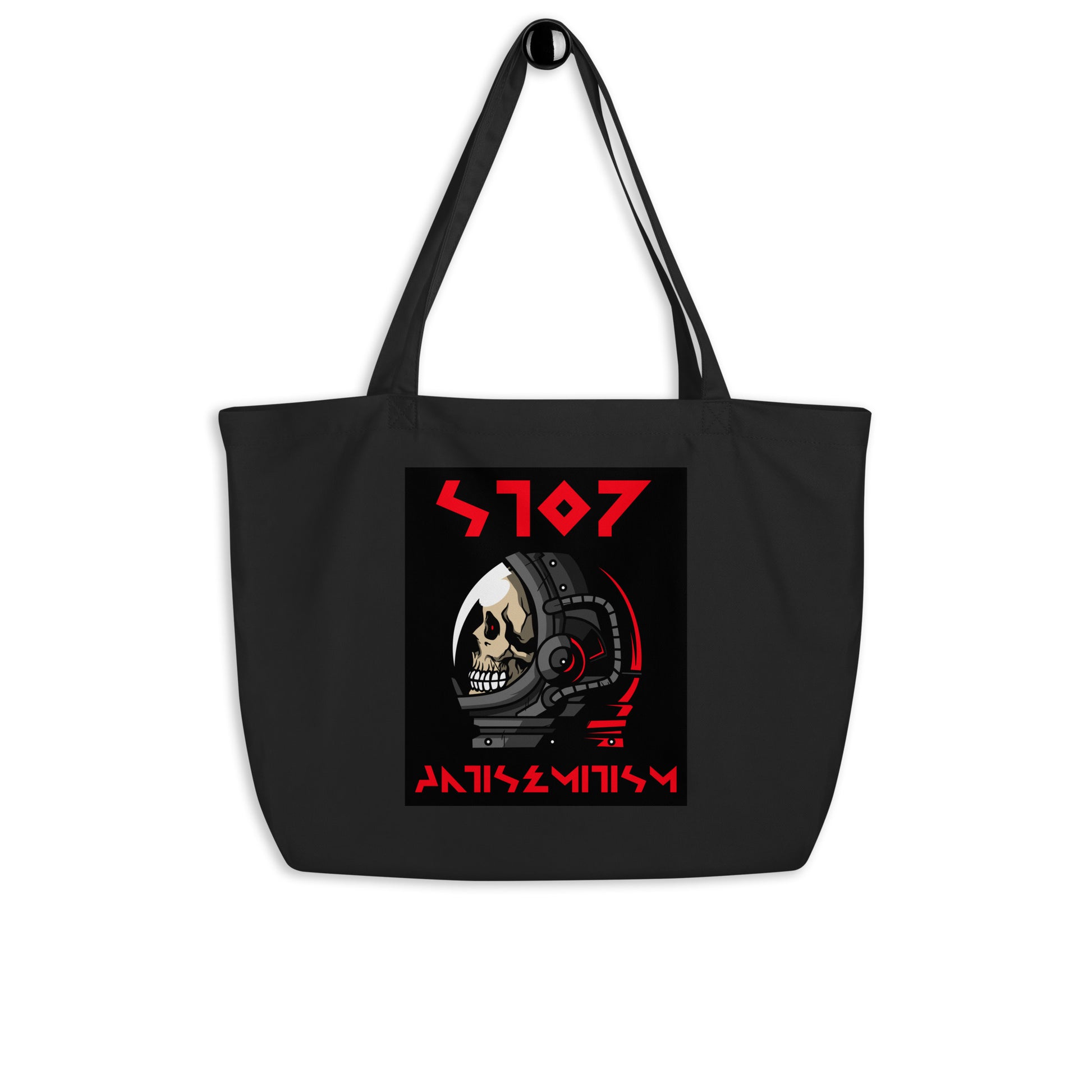 Red Fight | Antisemitism | Large Organic Tote Bag Jouparty