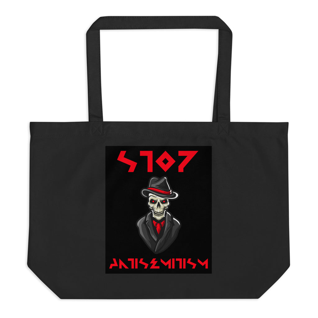 Red Fight | Antisemitism | Large Organic Tote Bag
