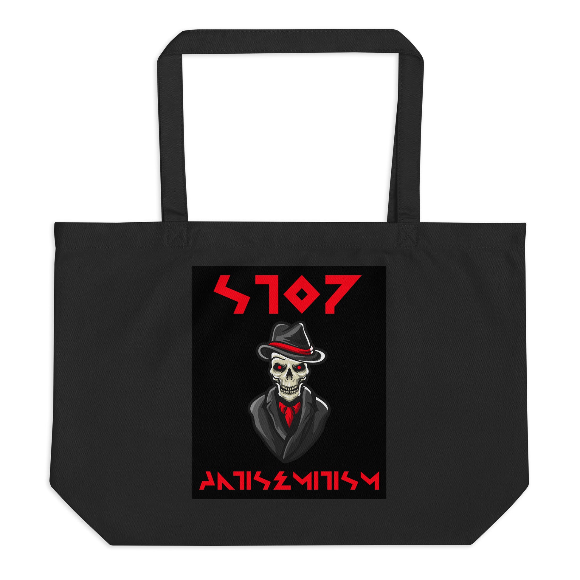 Red Fight | Antisemitism | Large Organic Tote Bag