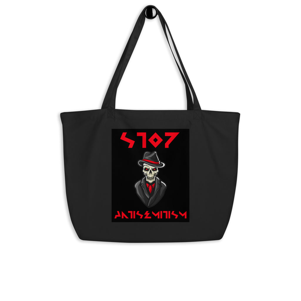 Red Fight | Antisemitism | Large Organic Tote Bag