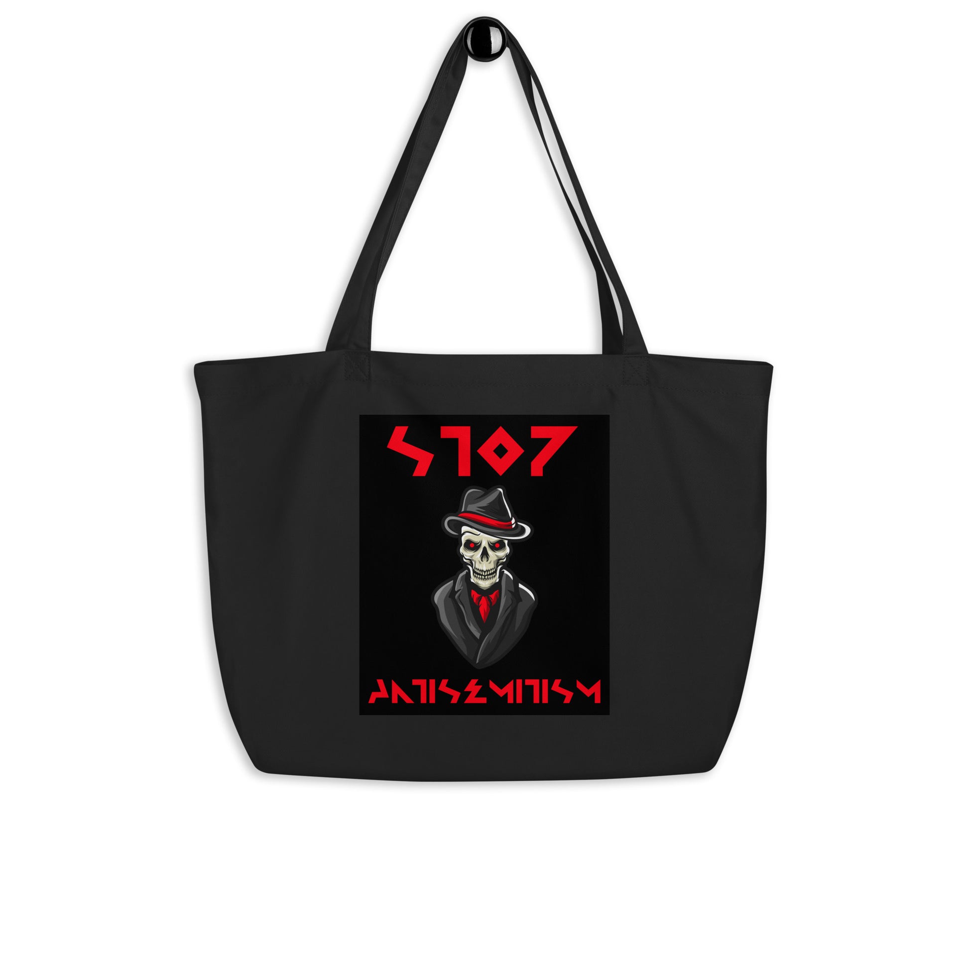 Red Fight | Antisemitism | Large Organic Tote Bag