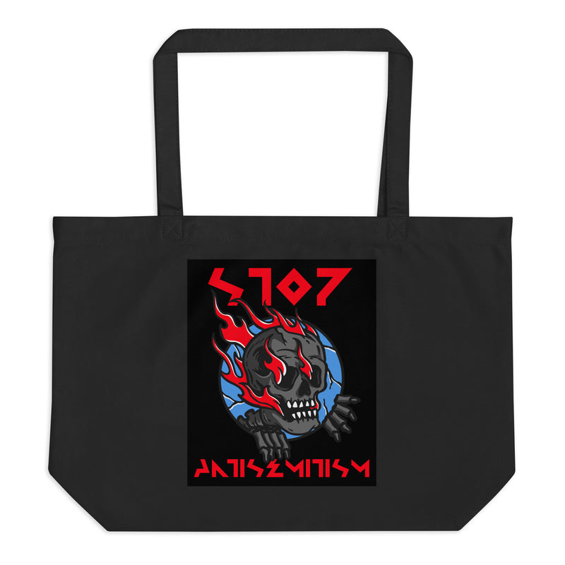 Red Fight | Antisemitism | Large Organic Tote Bag