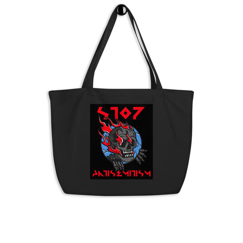 Red Fight | Antisemitism | Large Organic Tote Bag