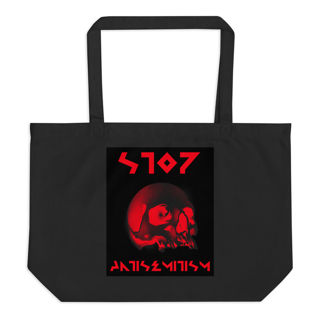 Red Fight | Antisemitism | Large Organic Tote Bag Jouparty