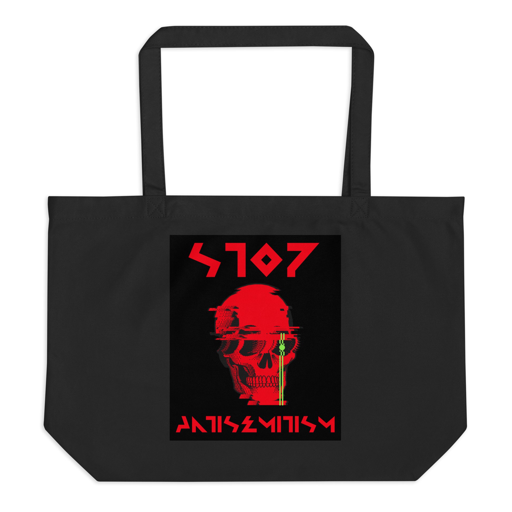 Red Fight | Antisemitism | Large Organic Tote Bag Jouparty