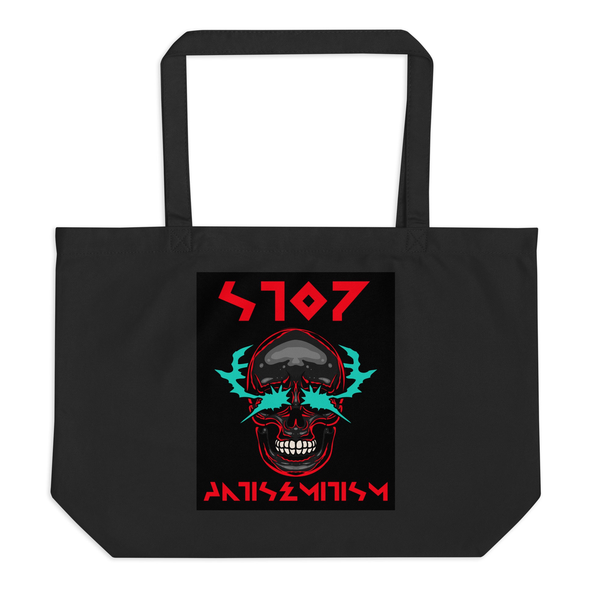 Red Fight | Antisemitism | Large Organic Tote Bag Jouparty