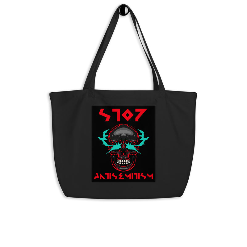 Red Fight | Antisemitism | Large Organic Tote Bag
