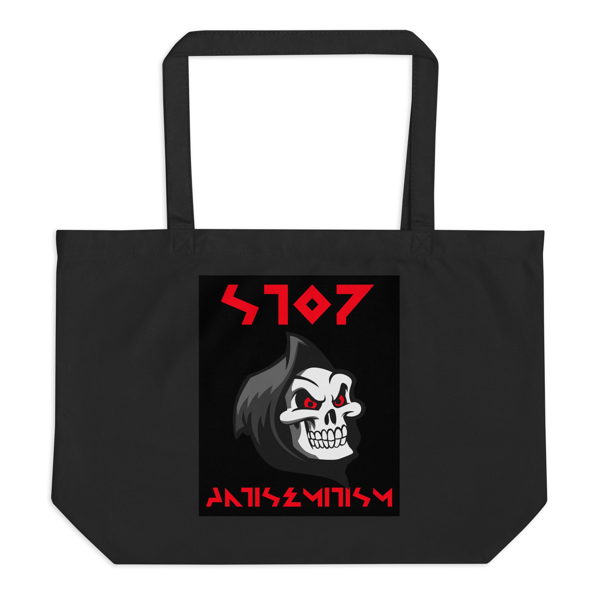 Red Fight | Antisemitism | Large Organic Tote Bag