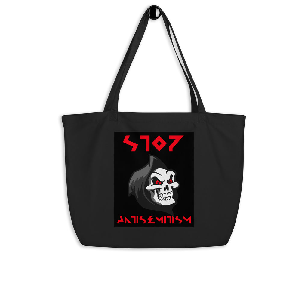 Red Fight | Antisemitism | Large Organic Tote Bag