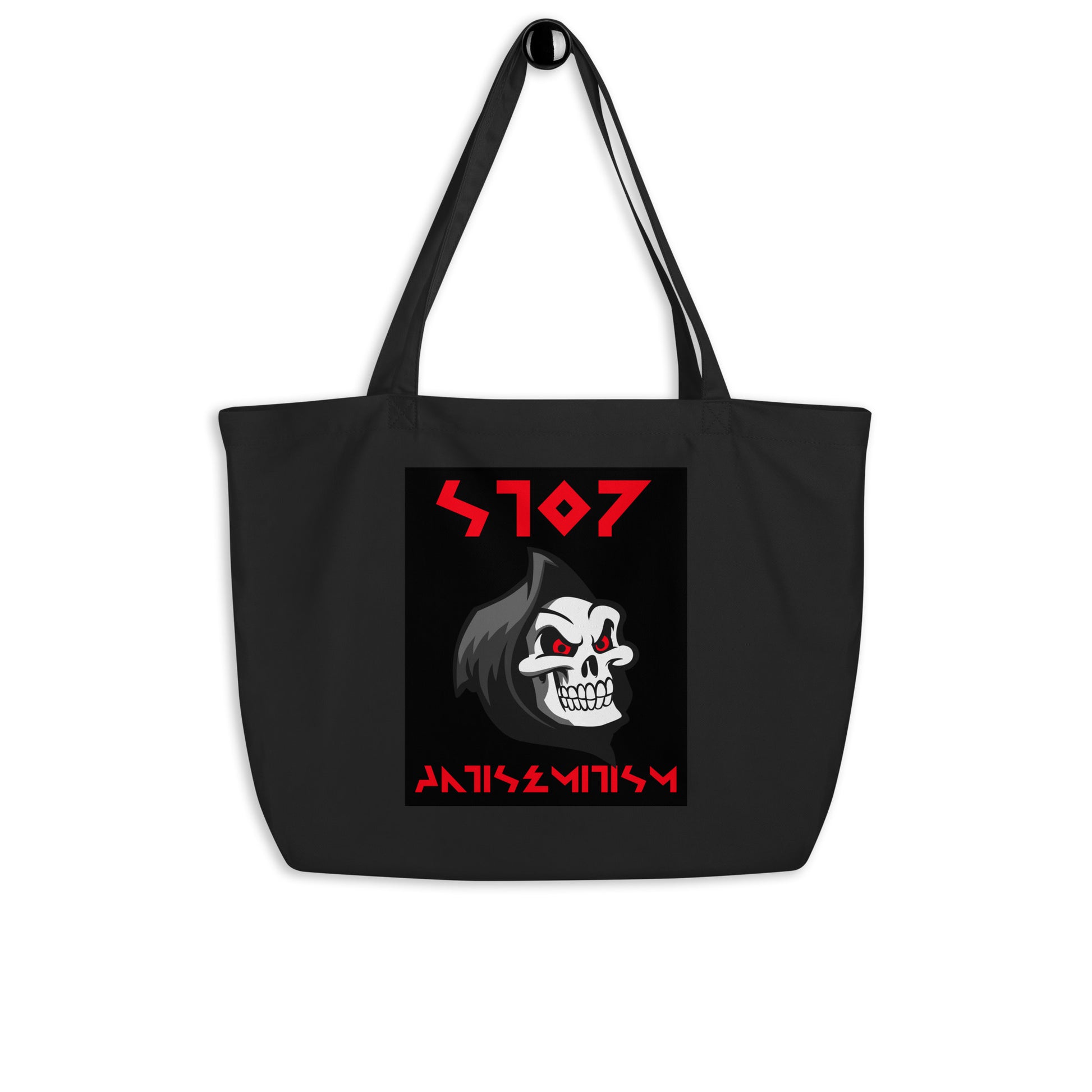 Red Fight | Antisemitism | Large Organic Tote Bag