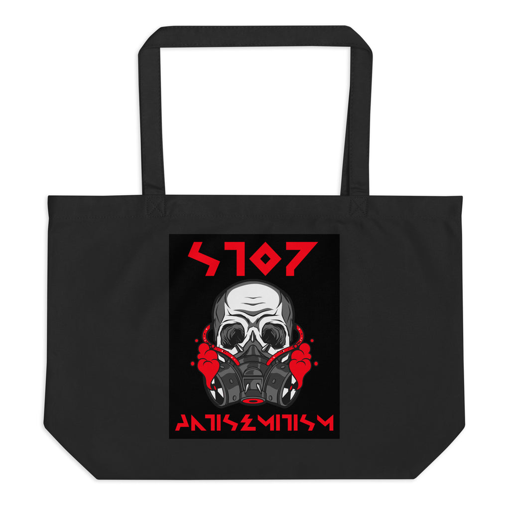 Red Fight | Antisemitism | Large Organic Tote Bag Jouparty