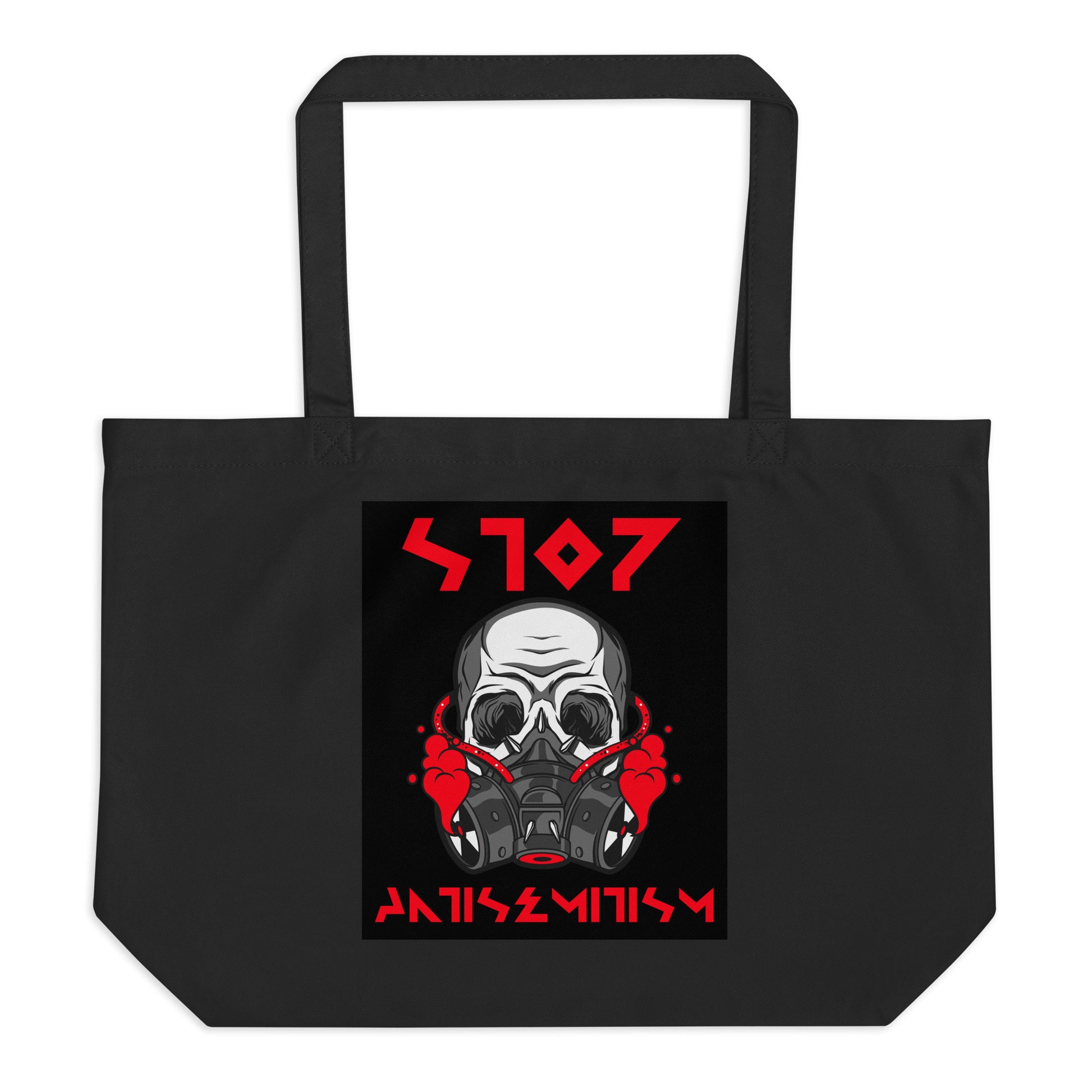 Red Fight | Antisemitism | Large Organic Tote Bag Jouparty