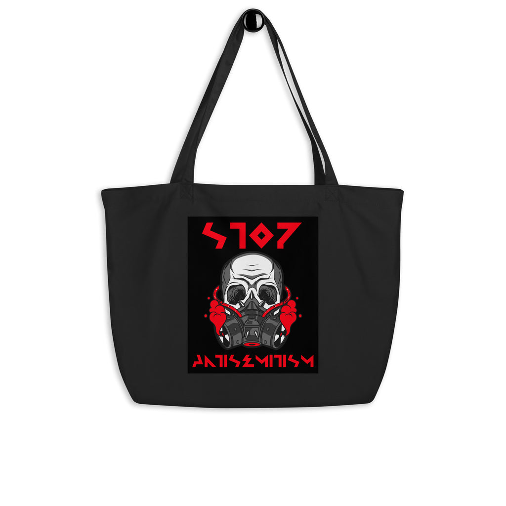 Red Fight | Antisemitism | Large Organic Tote Bag Jouparty