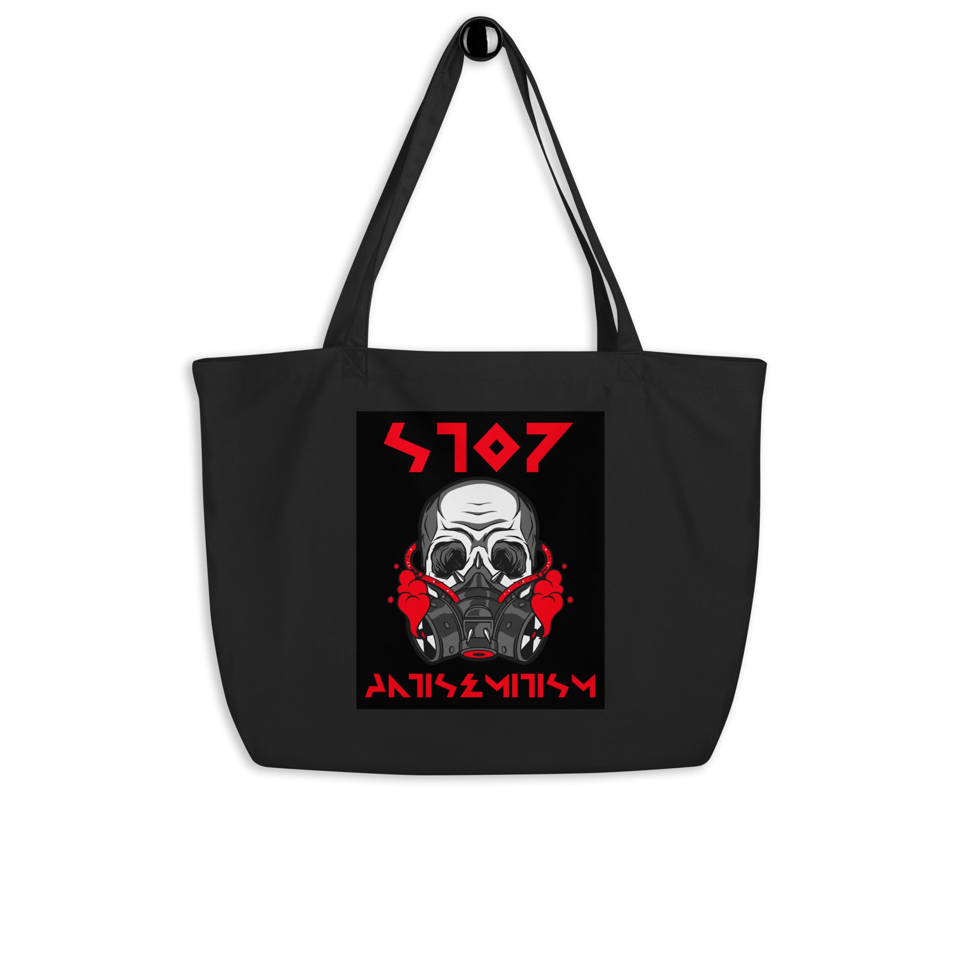 Red Fight | Antisemitism | Large Organic Tote Bag Jouparty