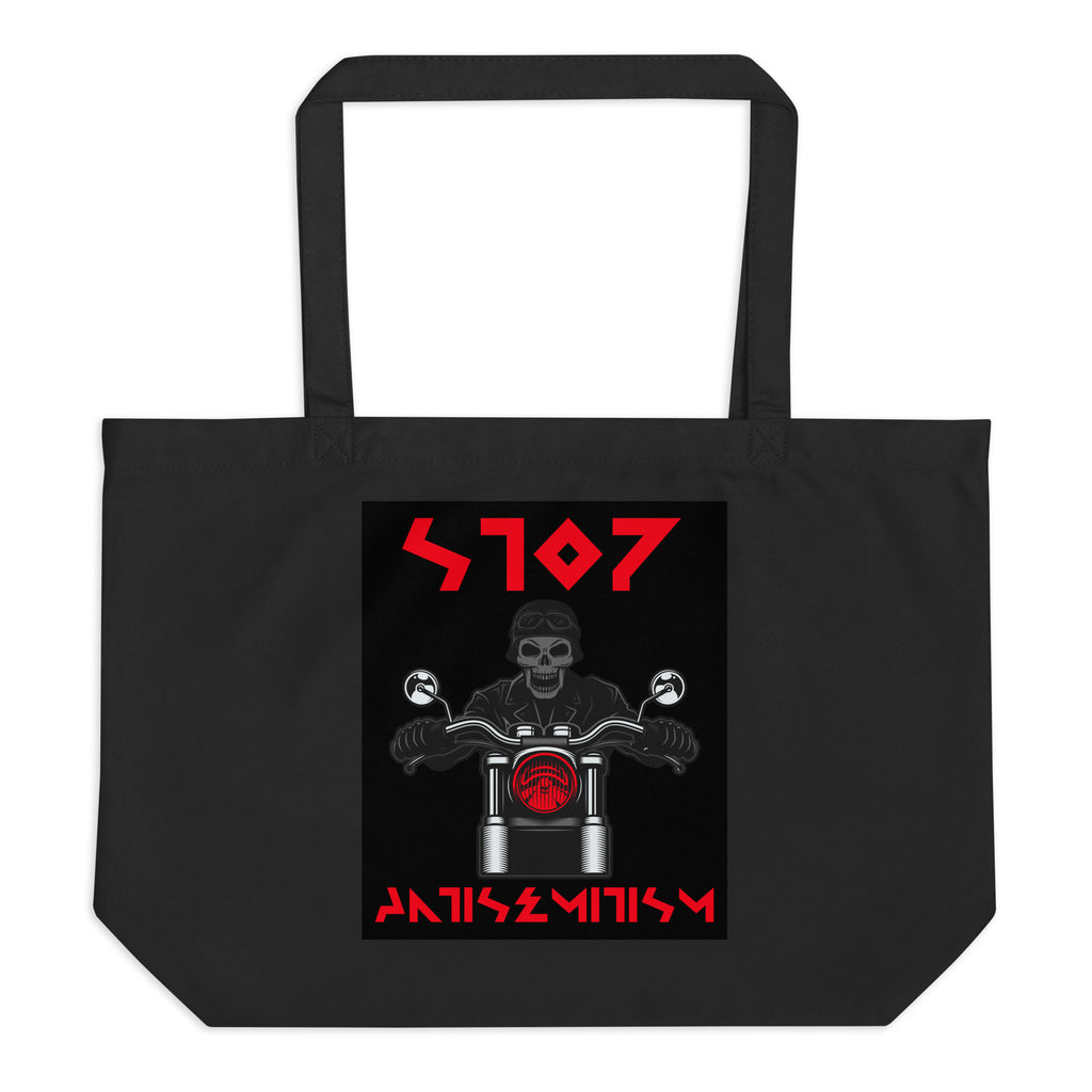 Red Fight | Antisemitism | Large Organic Tote Bag Jouparty
