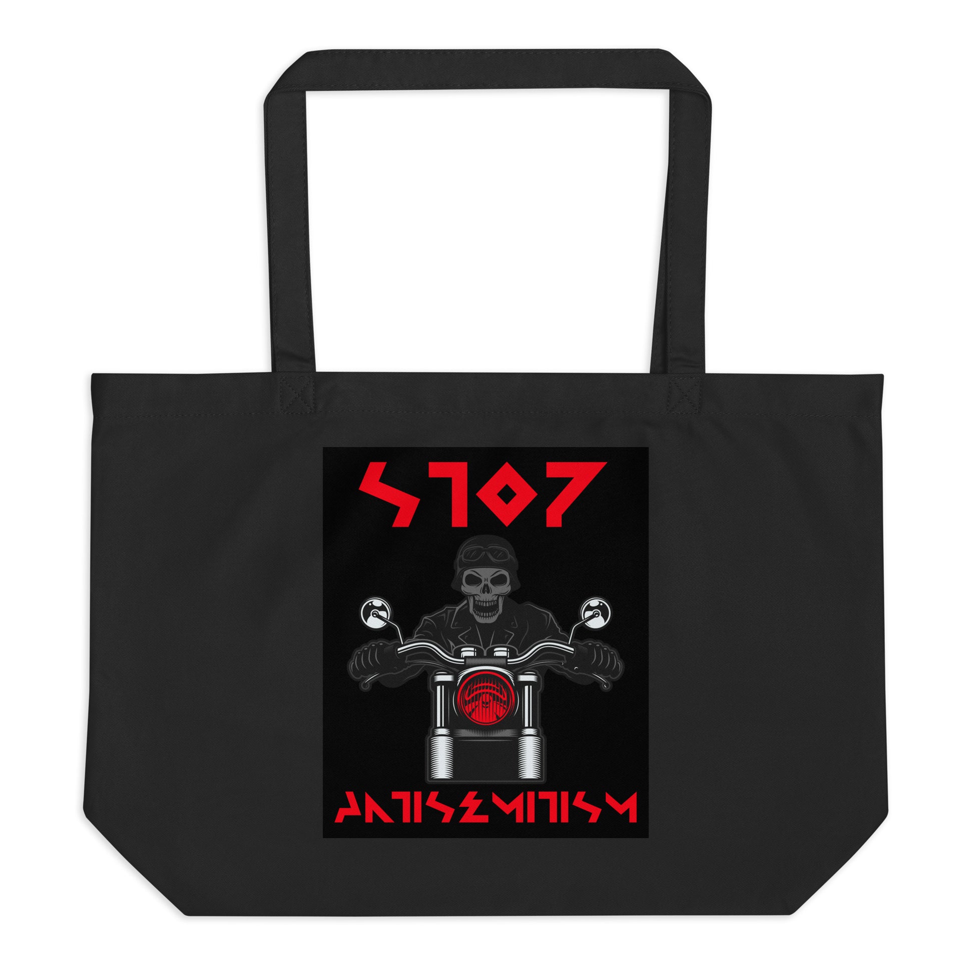 Red Fight | Antisemitism | Large Organic Tote Bag Jouparty