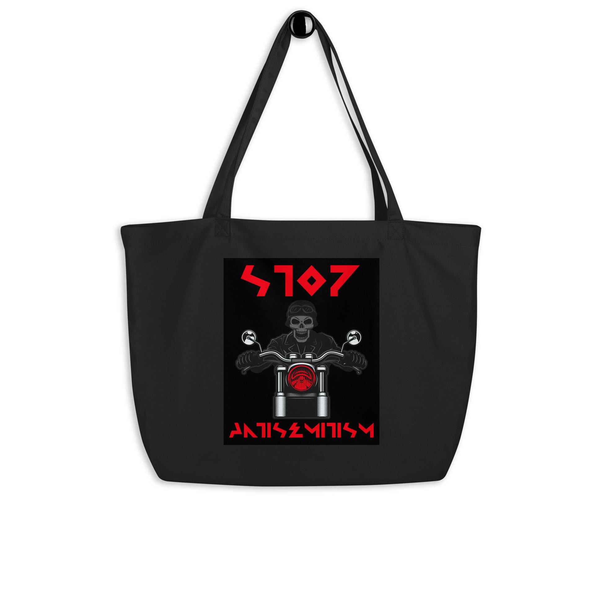 Red Fight | Antisemitism | Large Organic Tote Bag Jouparty