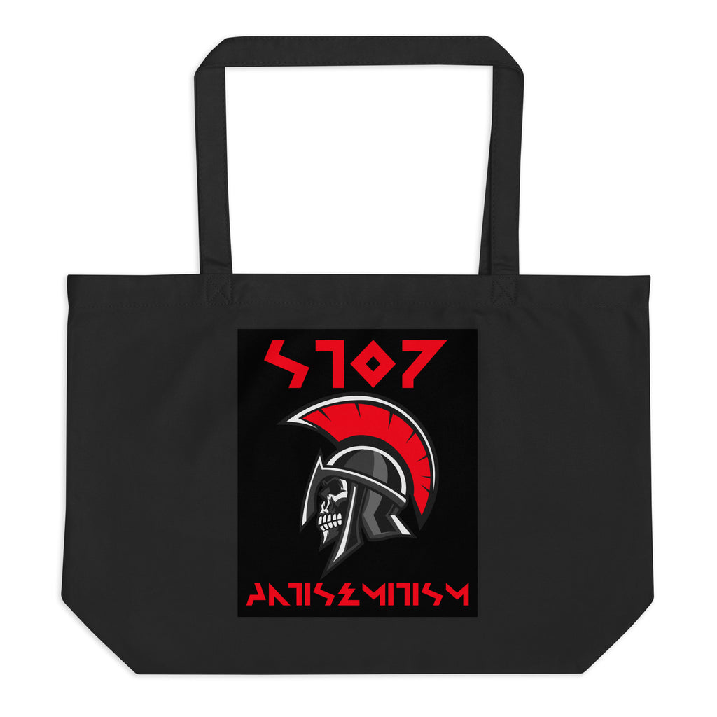Red Fight | Antisemitism | Large Organic Tote Bag Jouparty