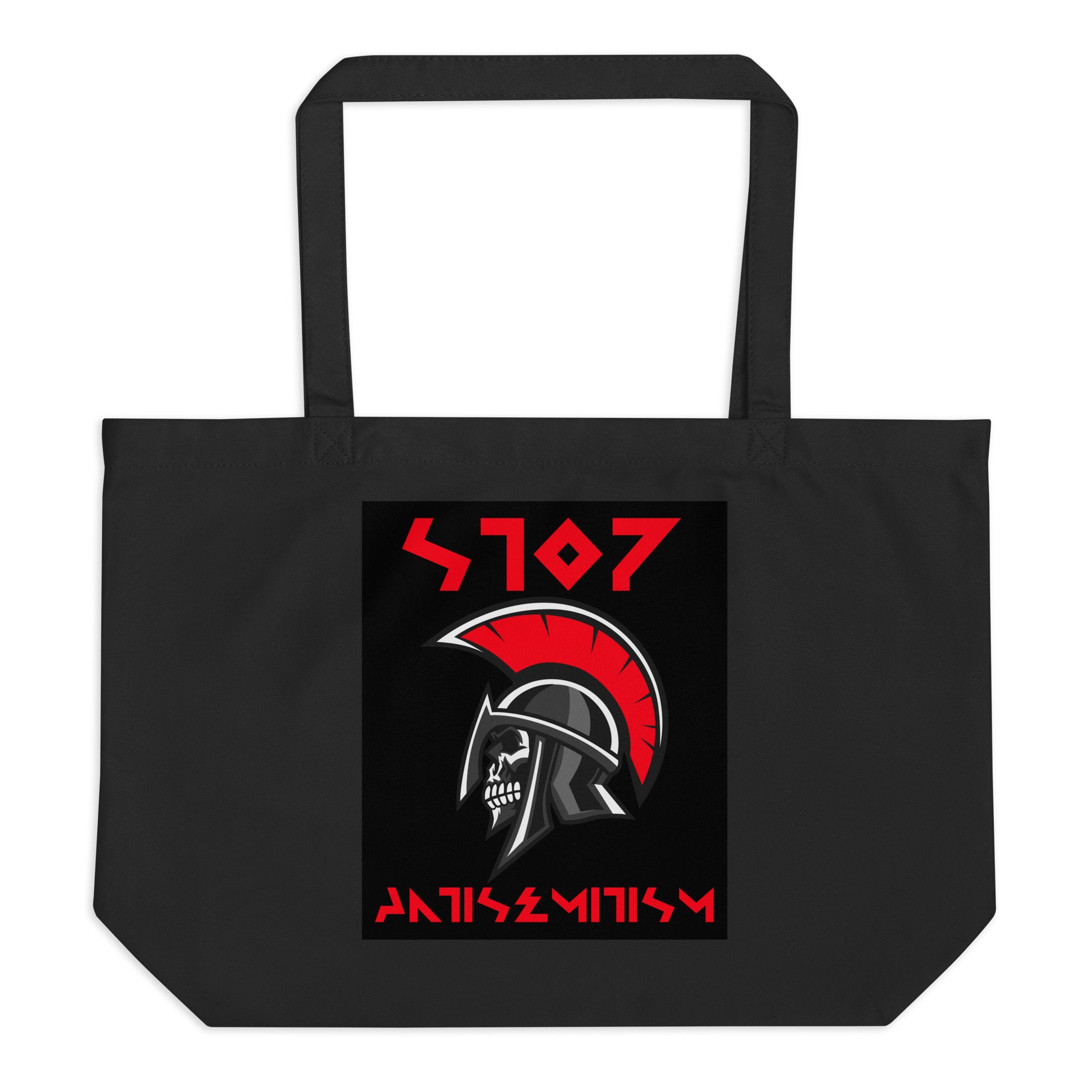 Red Fight | Antisemitism | Large Organic Tote Bag Jouparty