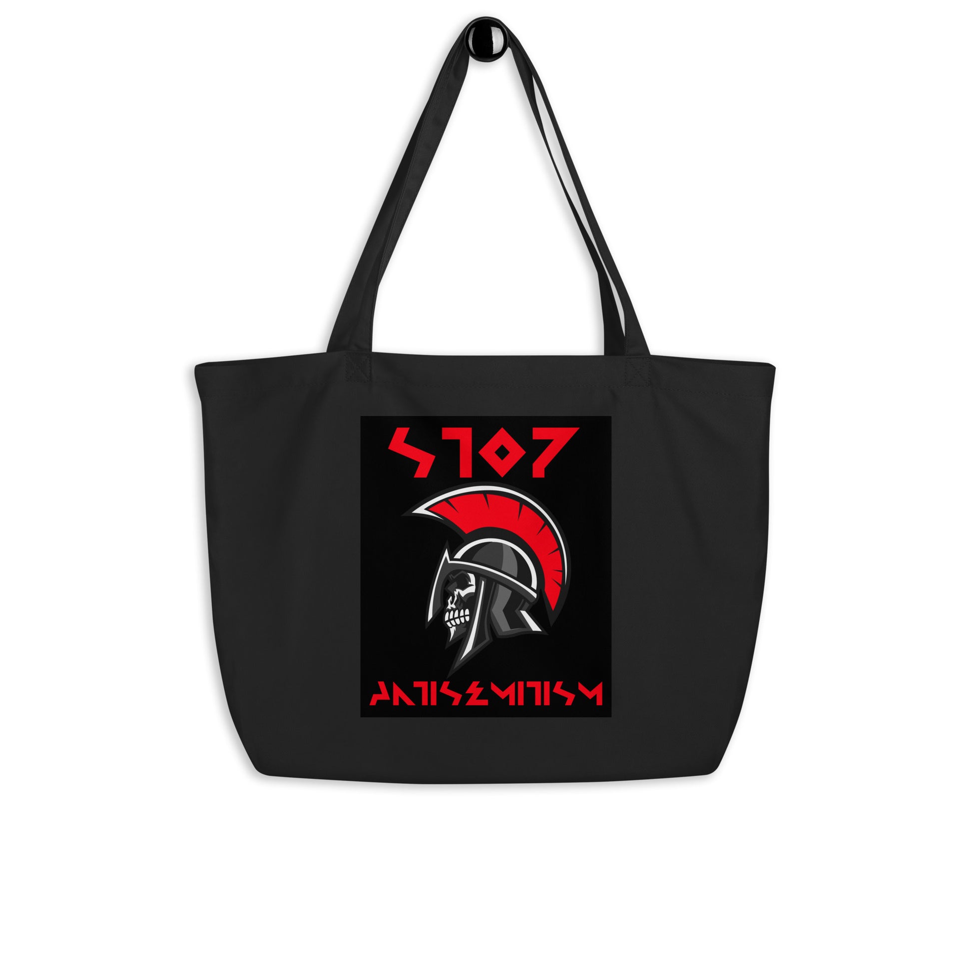Red Fight | Antisemitism | Large Organic Tote Bag Jouparty