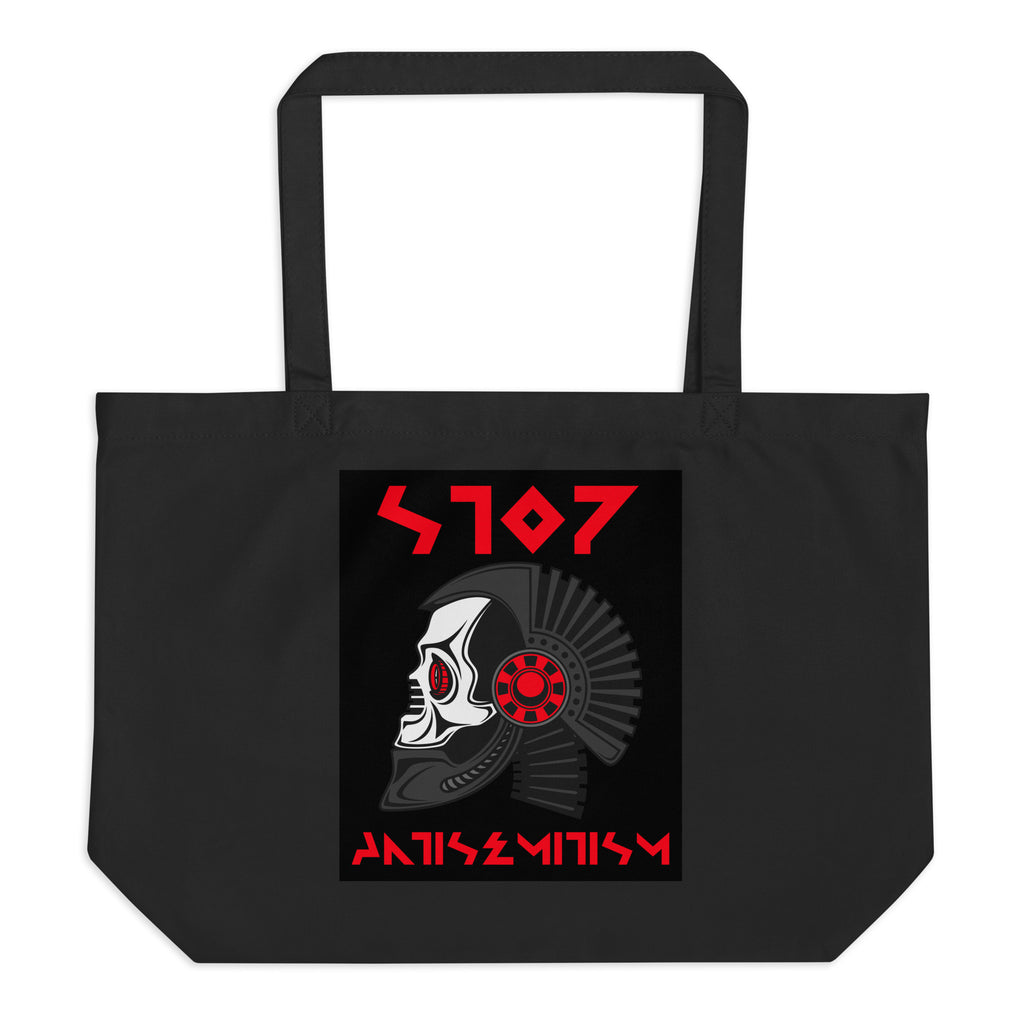Red Fight | Antisemitism | Large Organic Tote Bag Jouparty