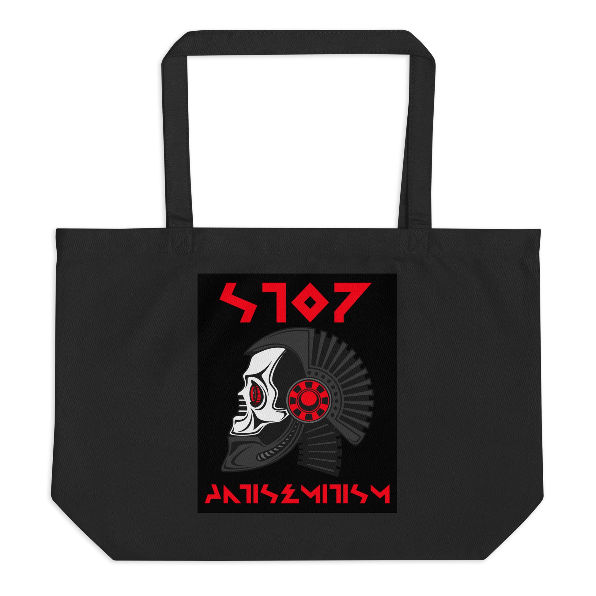 Red Fight | Antisemitism | Large Organic Tote Bag Jouparty