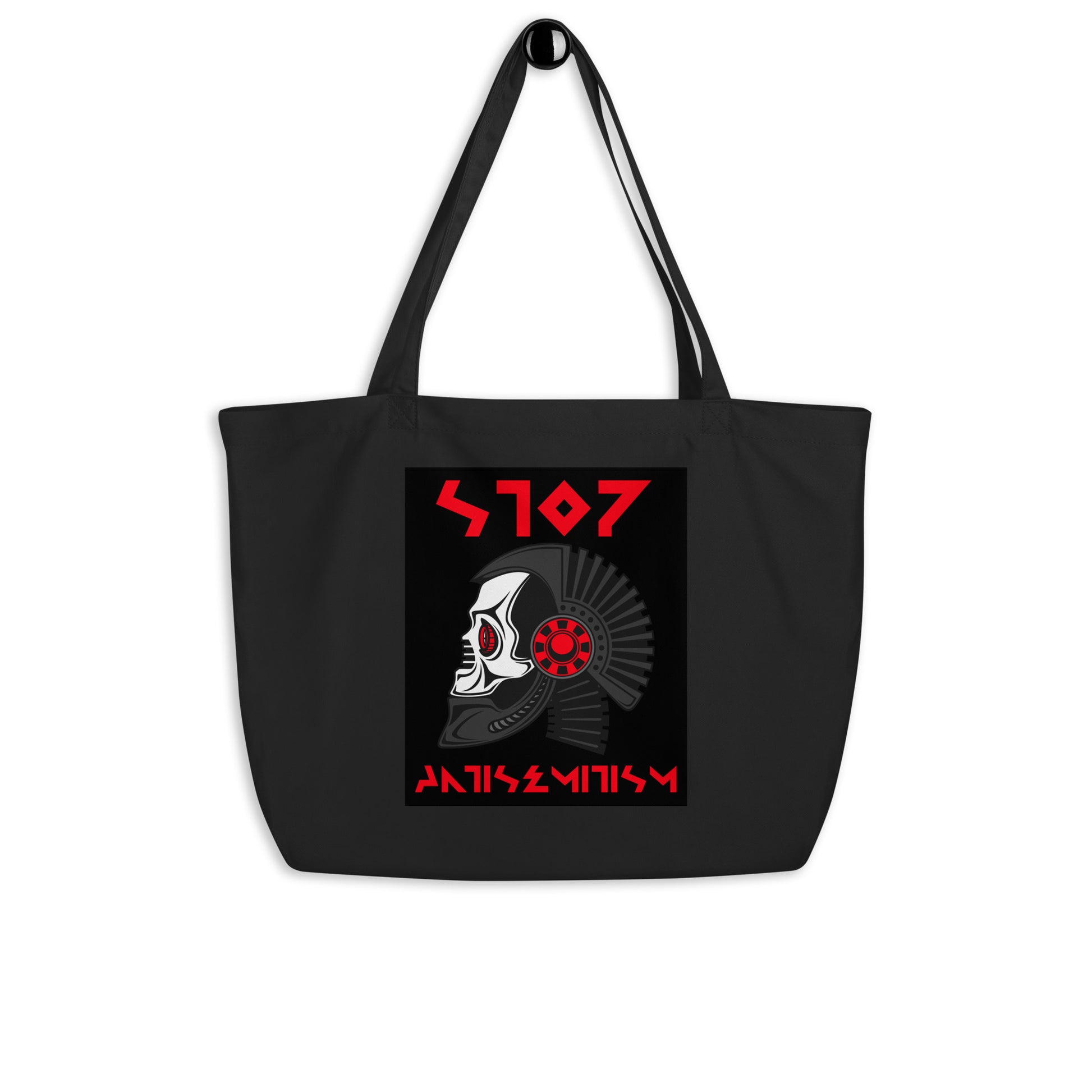 Red Fight | Antisemitism | Large Organic Tote Bag Jouparty