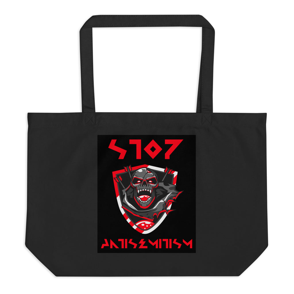 Red Fight | Antisemitism | Large Organic Tote Bag Jouparty