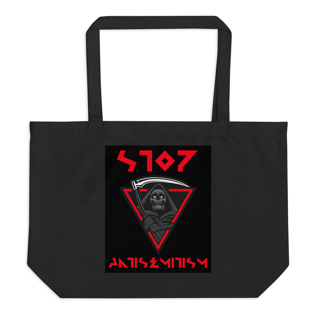 Red Fight | Antisemitism | Large Organic Tote Bag Jouparty