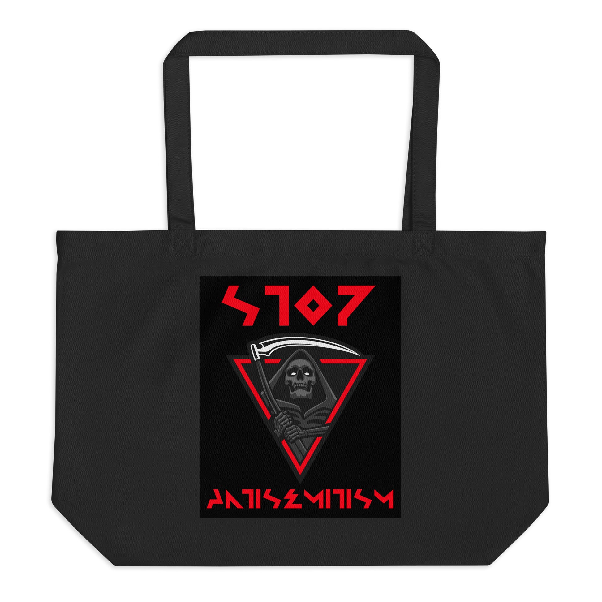 Red Fight | Antisemitism | Large Organic Tote Bag Jouparty