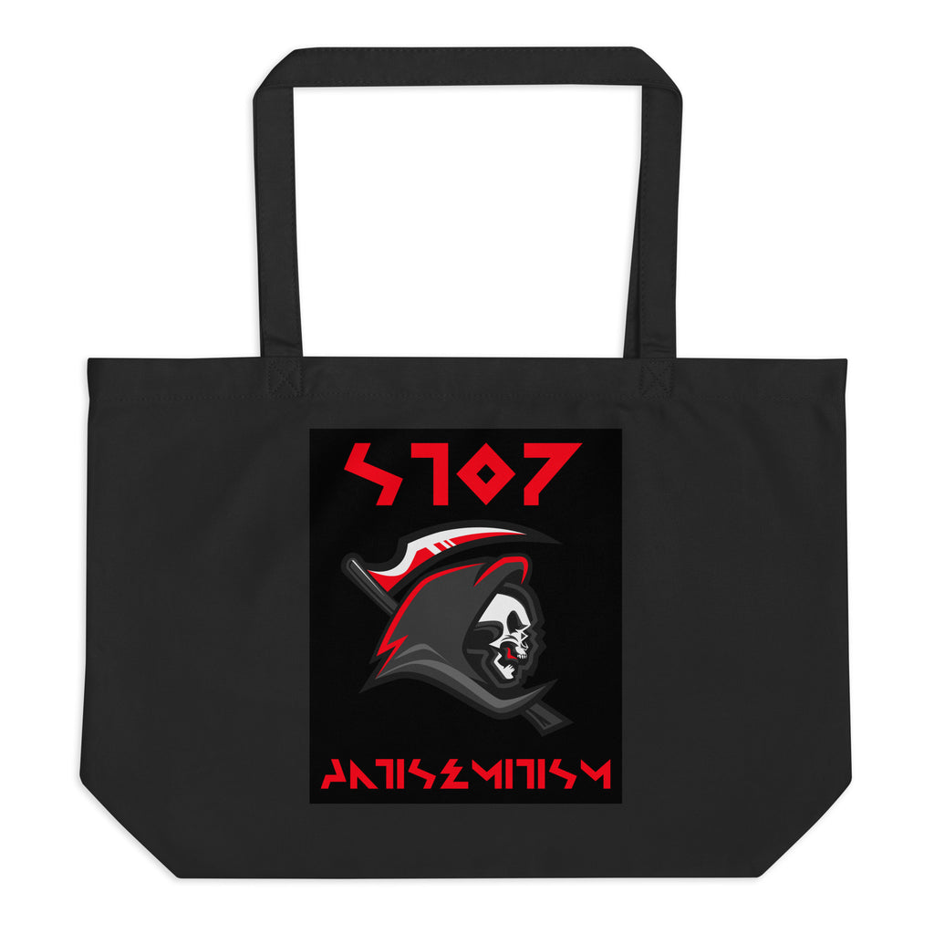 Red Fight | Antisemitism | Large Organic Tote Bag Jouparty